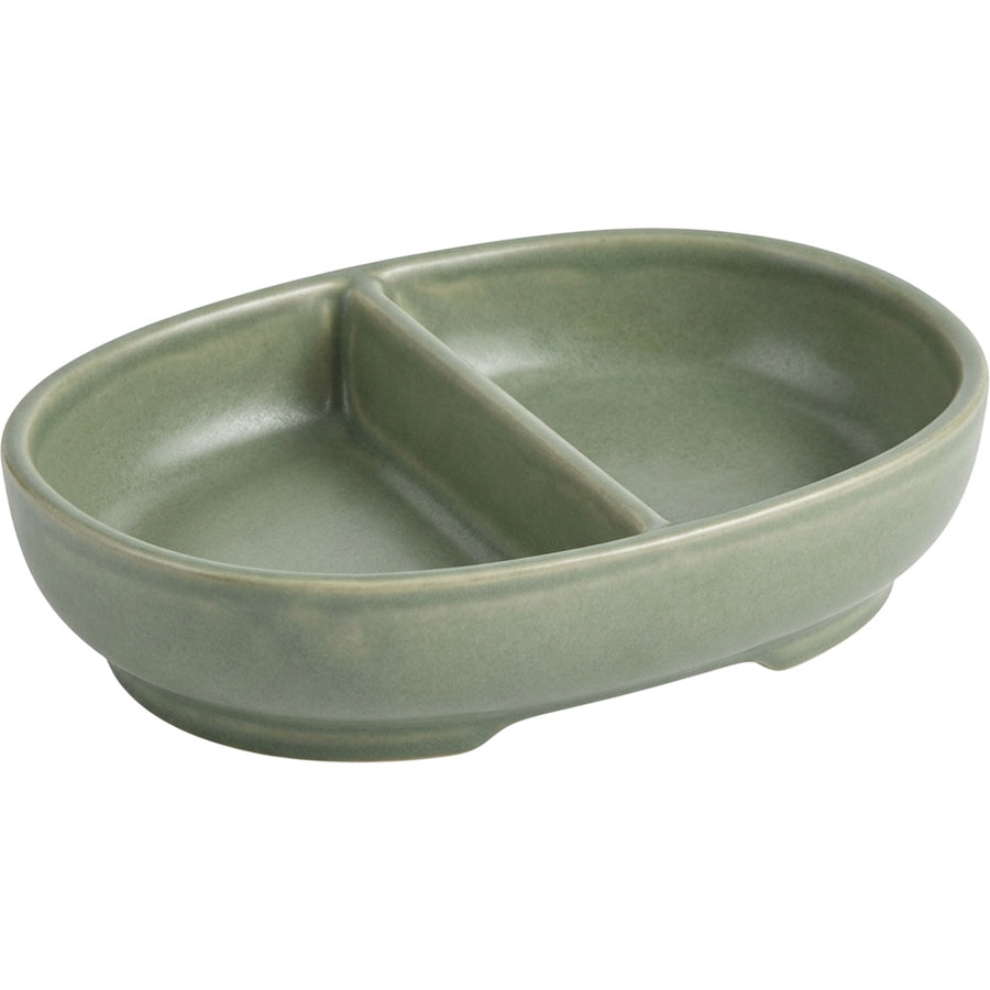 Avibe SplitServe Divided Stoneware Pet Dish Sage 18 oz