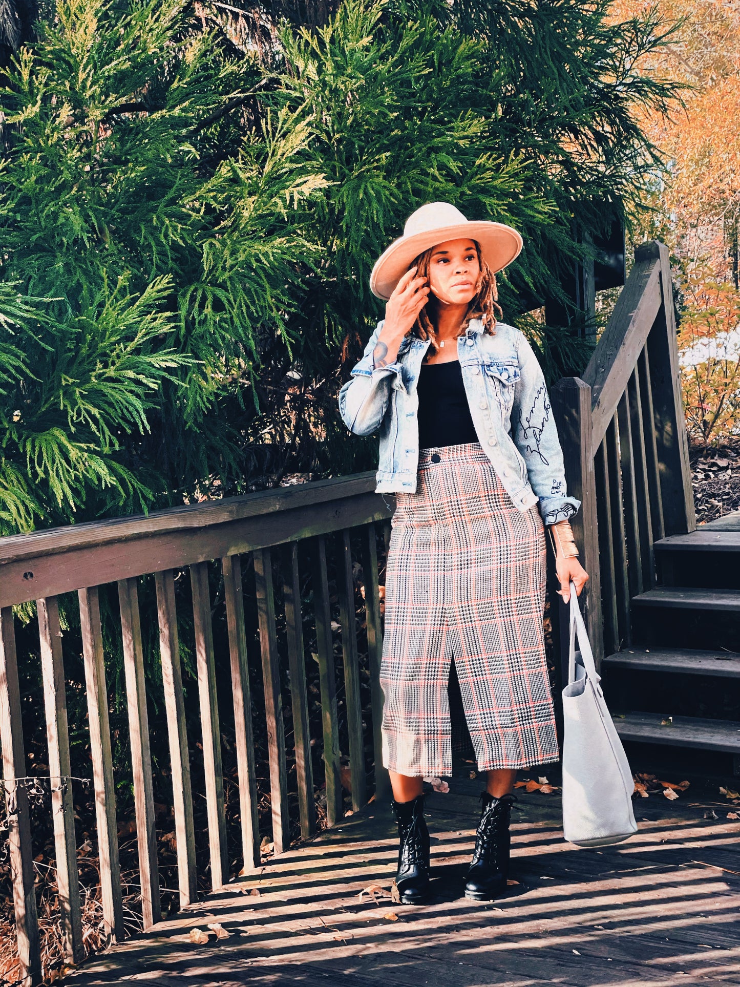 Plaid Midi Skirt